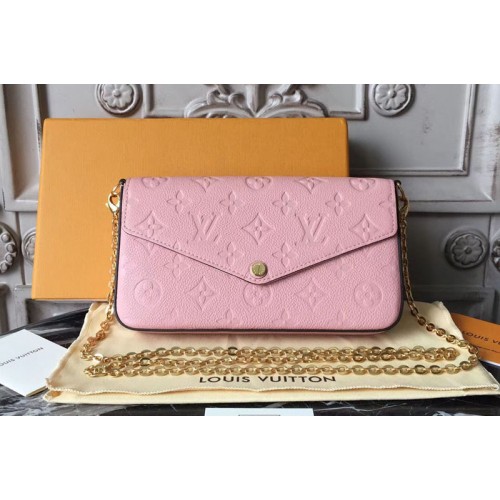 Louis Vuitton M64065 LV Pochette Felicie-tassen in roze Monogram  Empreinte-leer namaak tassen kopen ,Replica, nep